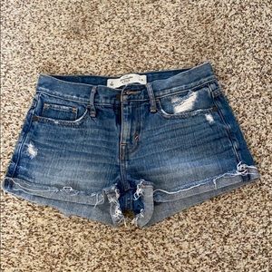 Abercrombie and Fitch mid rise jean shorts